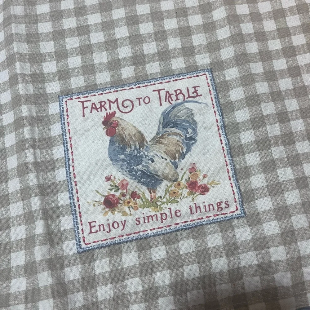Kay Dee Farm to Table cotton Roster tea towel